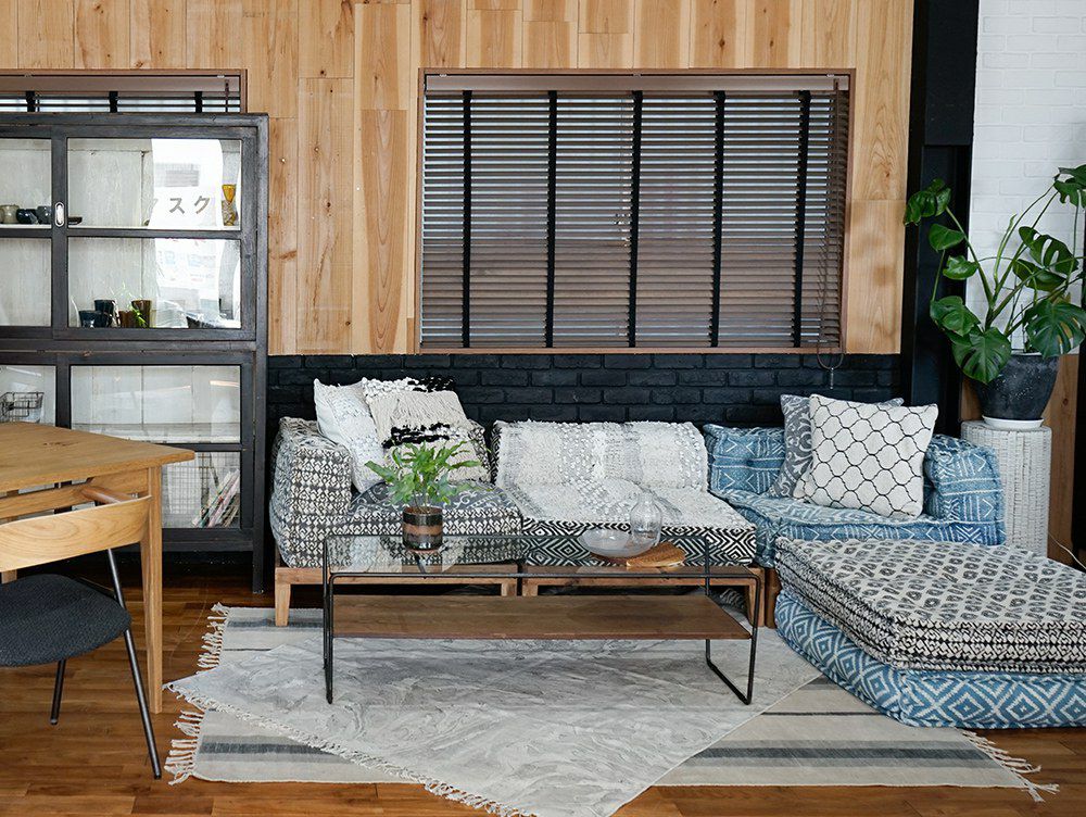 クーポン対象】ブロック マルチ ソファ コーナー ノス ブルー - a