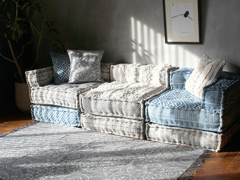 クーポン対象】ブロック マルチ ソファ センター マック ホワイト - a