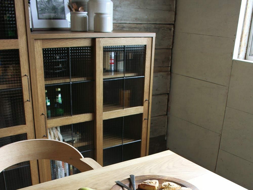 クーポン対象】カデル スライドガラスキャビネット ロー - a.depeche