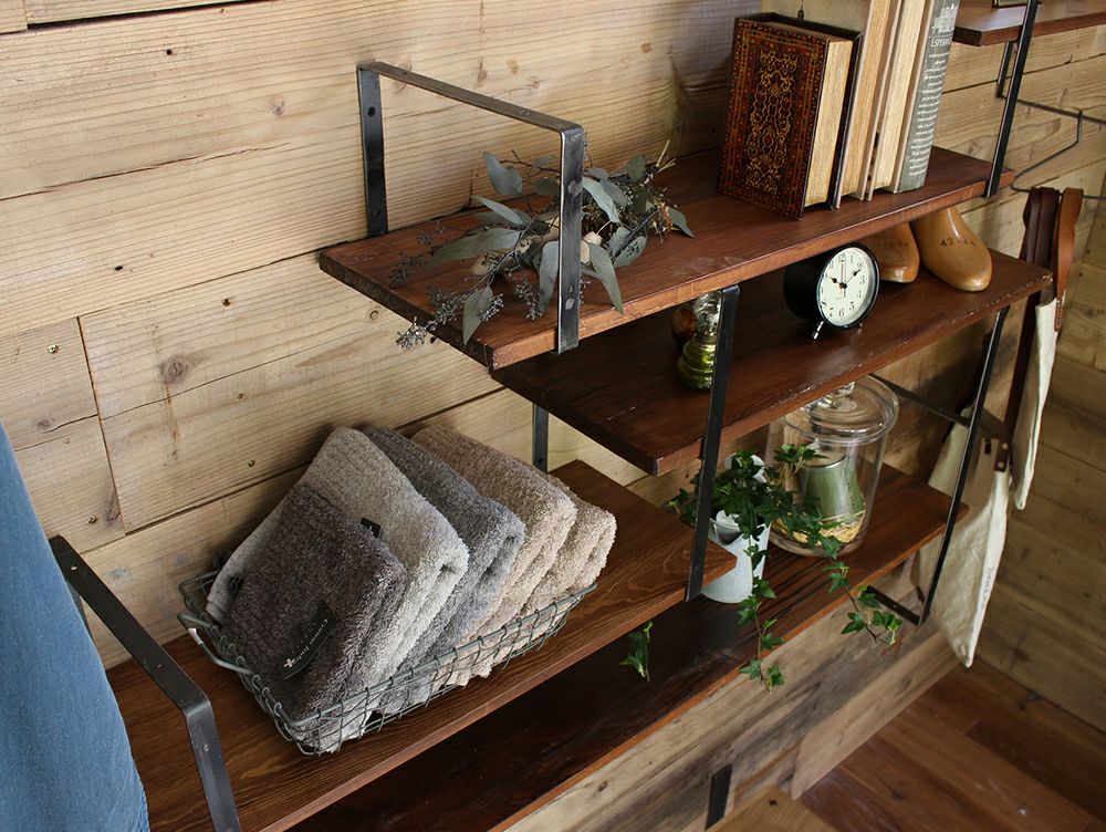 アイアン ウォールシェルフサポート L | 家具・インテリア a.depeche