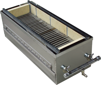 棒バーナー付炭七輪 魚焼CFタイプ | ステンレス厨房機器の設計・製造