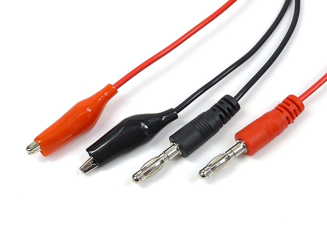 バナナプラグ付コード(バナナプラグ⇔みの虫クリップ): 計測器