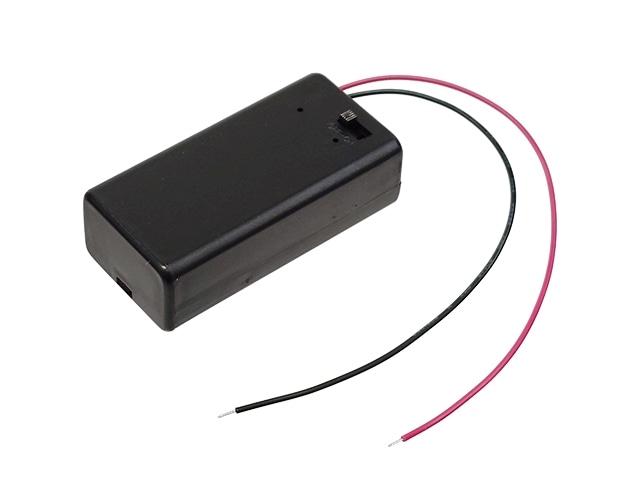 006P電池ボックス ふた付スイッチ付 SBH-9VAS150: ケース・ネジ・固定