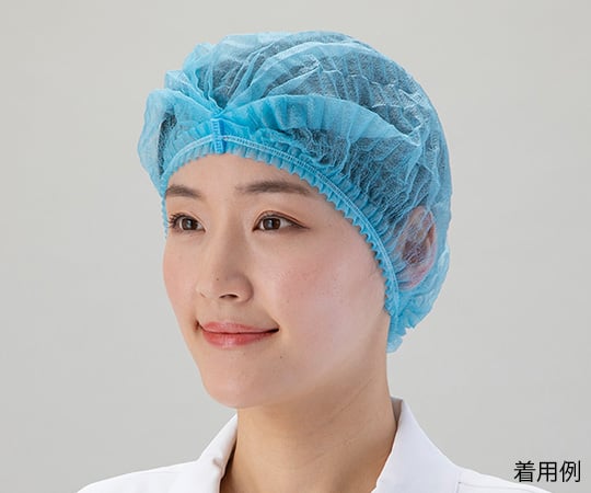 7-9255-02 ディスポキャップ（折りたたみタイプ） ブルー 100枚入 FC-B