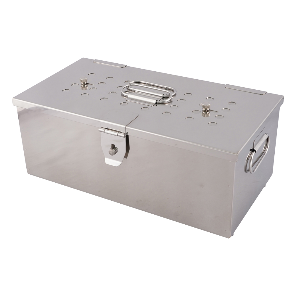 0-4597-01 角型滅菌カスト(フタ・底開閉式) 300×150×115mm 【AXEL