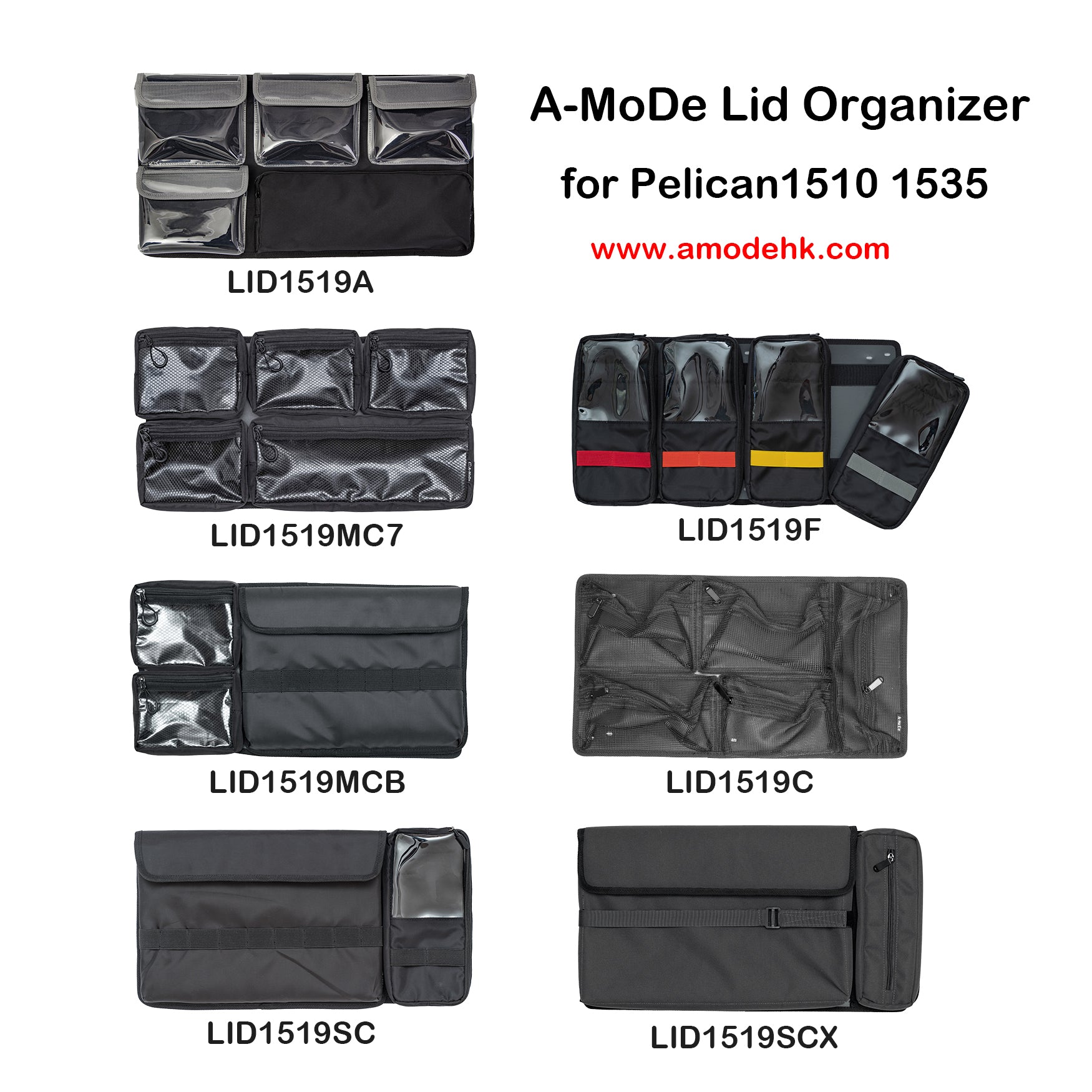 Lid Organizer 15 16inch Laptop pouch Fits Peli Pelican1510 1535