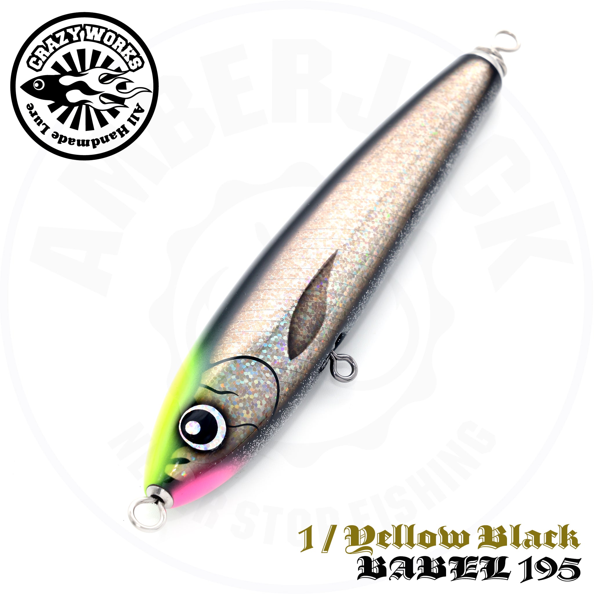 Crazy Works Babel 195 Wood Pencil Plug – AMBERJACK : Offshore