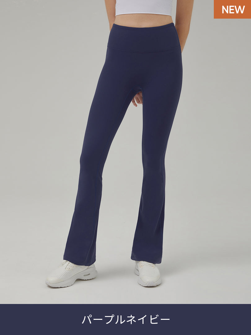 Airywin シャロン フレアレギンス (ネイビー＆グレー) | andar JAPAN