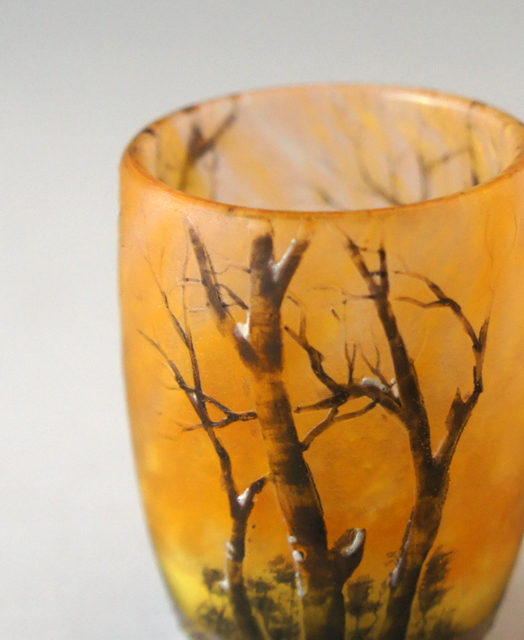 ドーム・ナンシー「冬景色 リキュールグラス」《アンティックかとう》