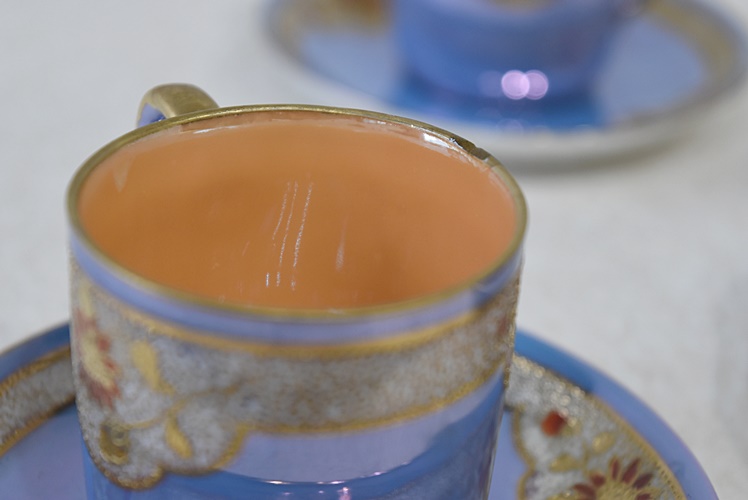 オールドノリタケ ラスター彩 デミタスカップ＆ソーサー 6客セット