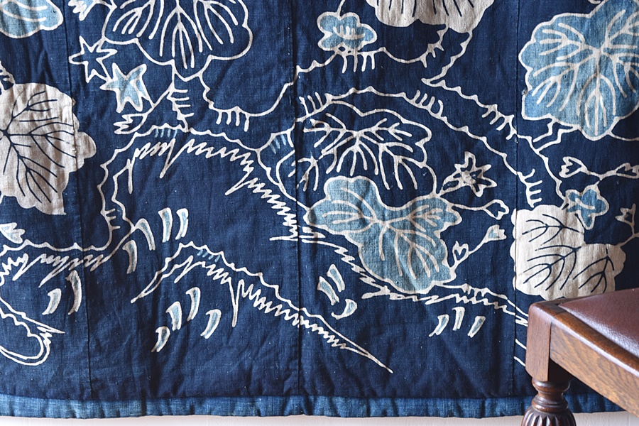 桐に鳳凰 筒描き - 生活骨董と古布のアンティークショップ antique TANTRA