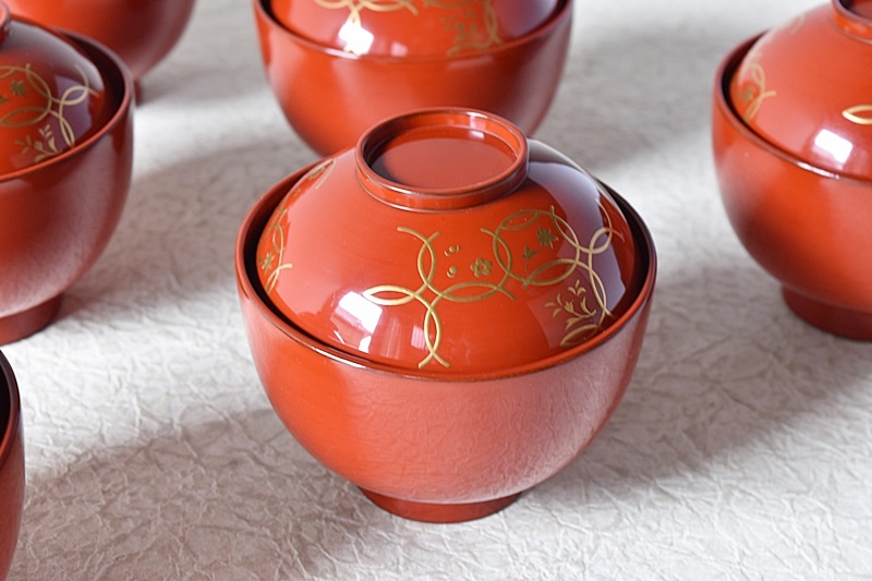 懐石料理道具 表阿弥 利休好真黒塗 会席家具 玄々斎好朱塗七寶蒔絵 小