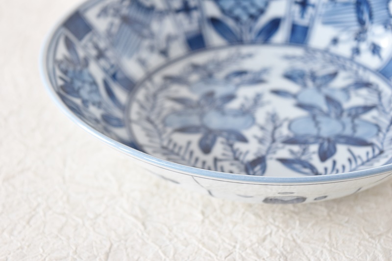 源右衛門 染付芙蓉手 皿 2枚セット 舘林源右衛門 - 生活骨董と古布の