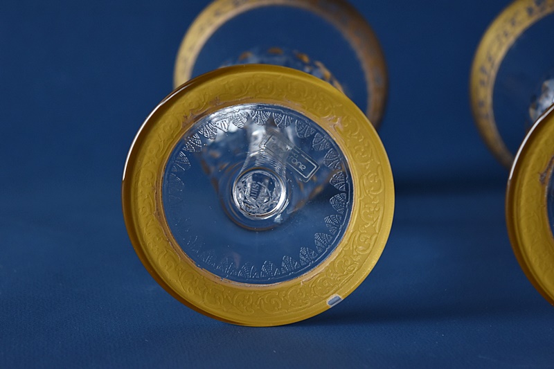 サンルイ シスル Thistle 金彩ワイングラス 2客セット saint-louis