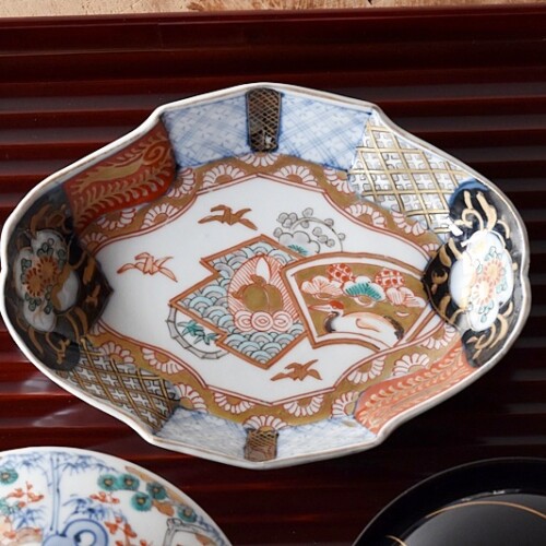 かわいくてモダンな丸文！」 古伊万里皿(直径11.5cm) 4客セット 骨董