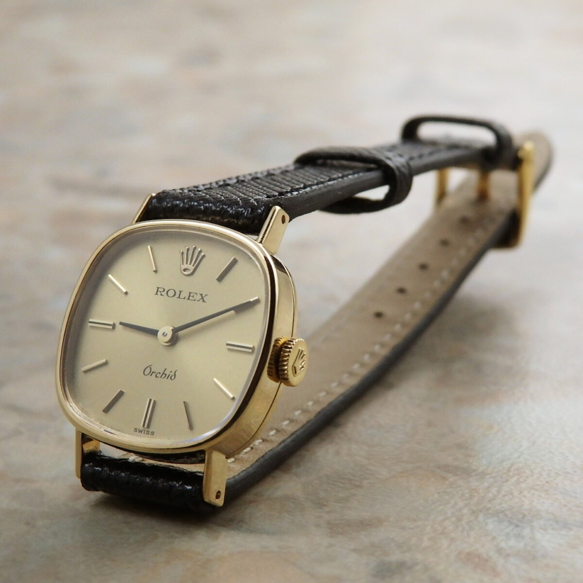 ロレックス レディース アンティーク 時計 18KYG シャンパンダイヤル