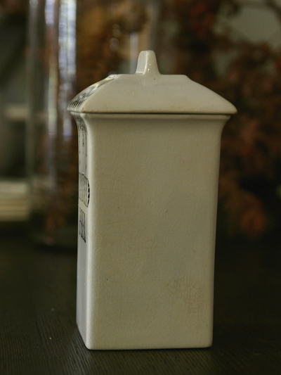 アンティークキャニスター イギリス 陶器 【Antiques Truffle 京都 鹿