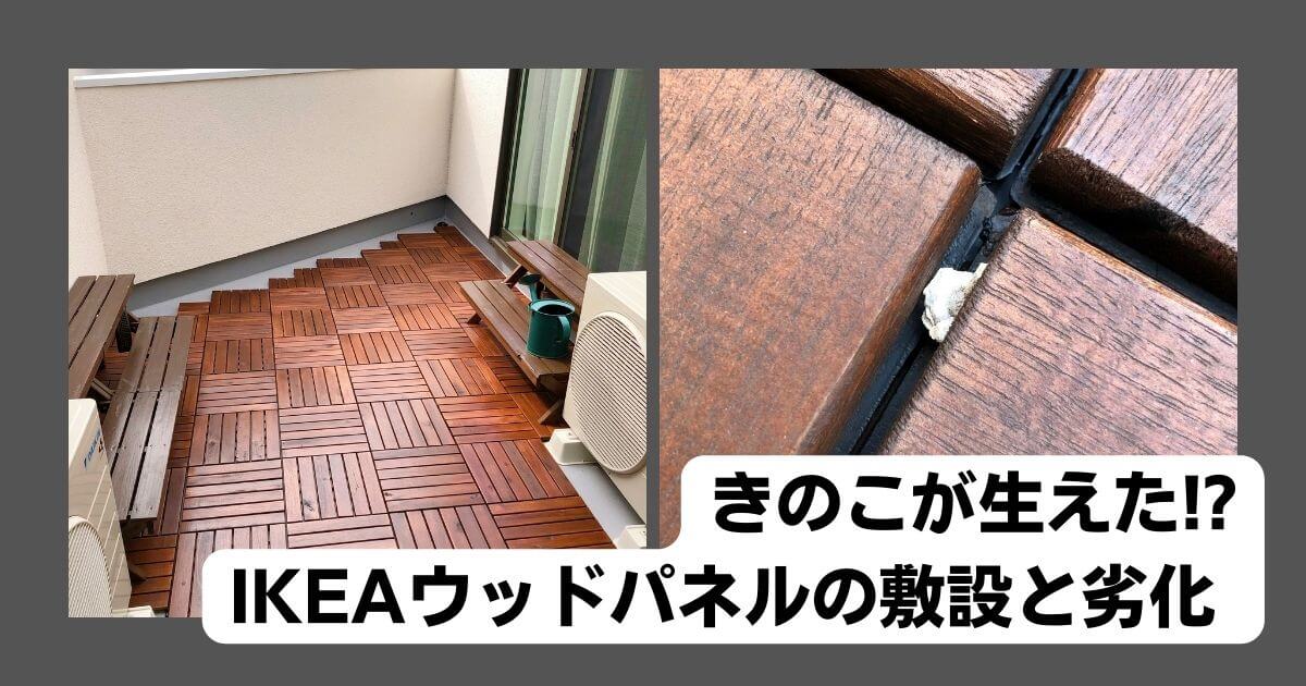 きのこが生えた！？IKEAウッドパネルの敷設と経年劣化の様子 | アサイ工房