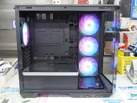 背面コネクタ対応のピラーレスPCケース「MAG PANO M100R PZ」がMSIから