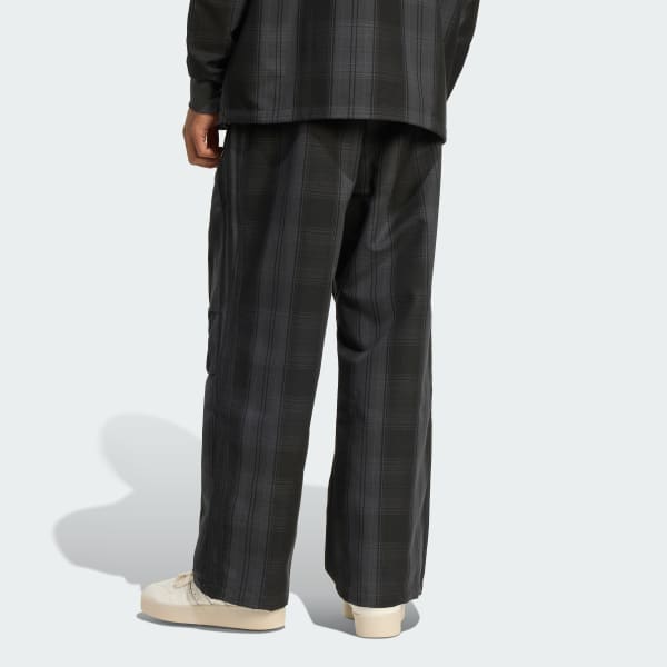 ADIDAS ORIGINALS & ALL BLACKS FIREBIRD PLAID TRACK PANT - Grey