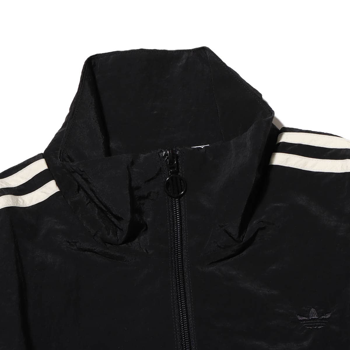 adidas ATLANTA CUTLINE LOOSE NYLON TRACK TOP BLACK （アディダス