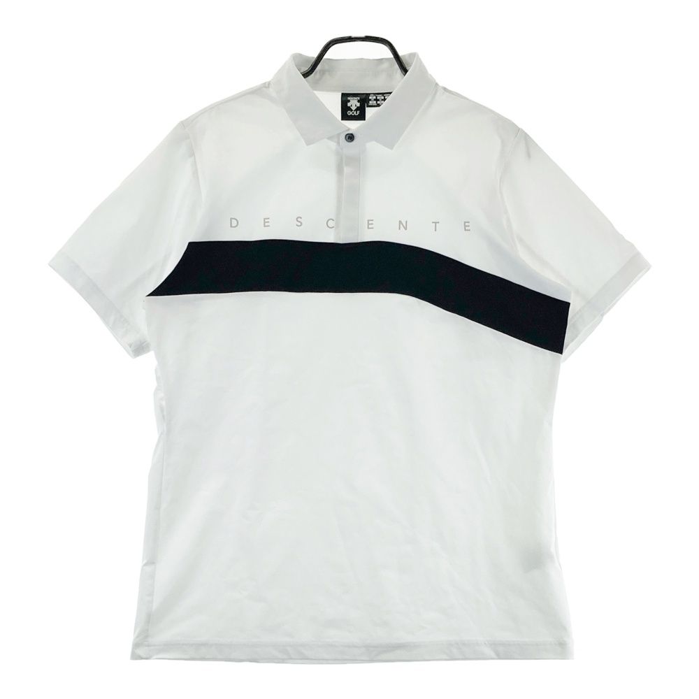 サイズ：XO DESCENTE GOLF デサントゴルフ 半袖ポロシャツ ホワイト系