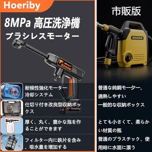 迅速に発送】高圧洗浄機【2025新昇級版モデル 】高圧洗浄機 コードレス