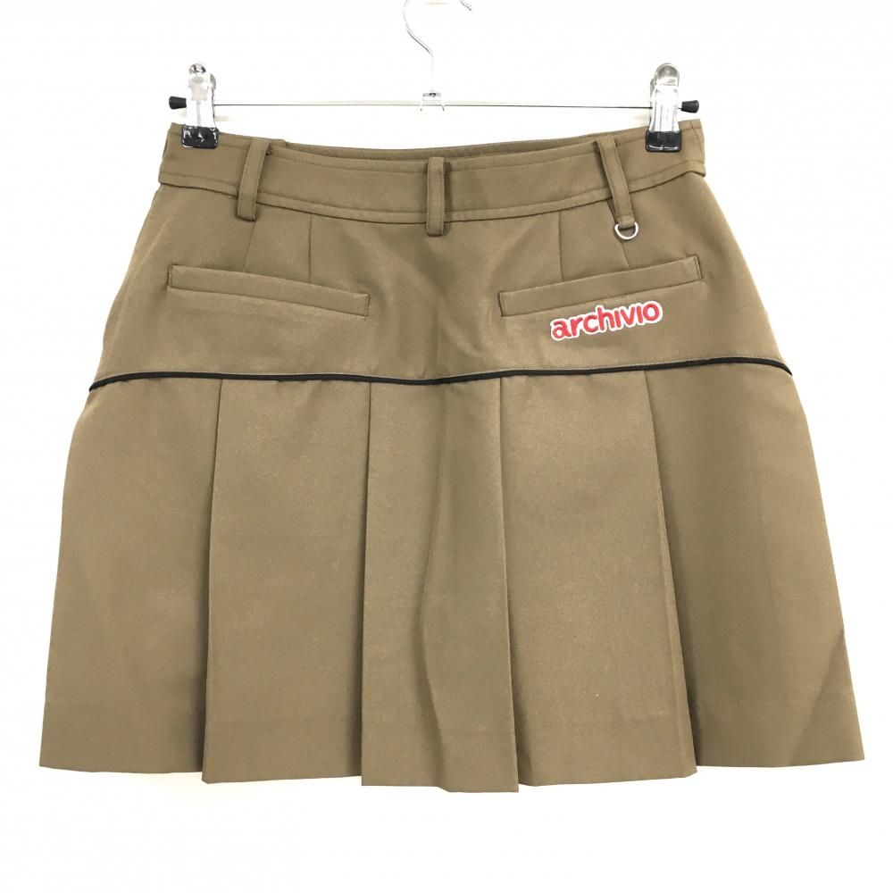 超美品】アルチビオ スカート ブラウン×黒 パイピングライン 後裾
