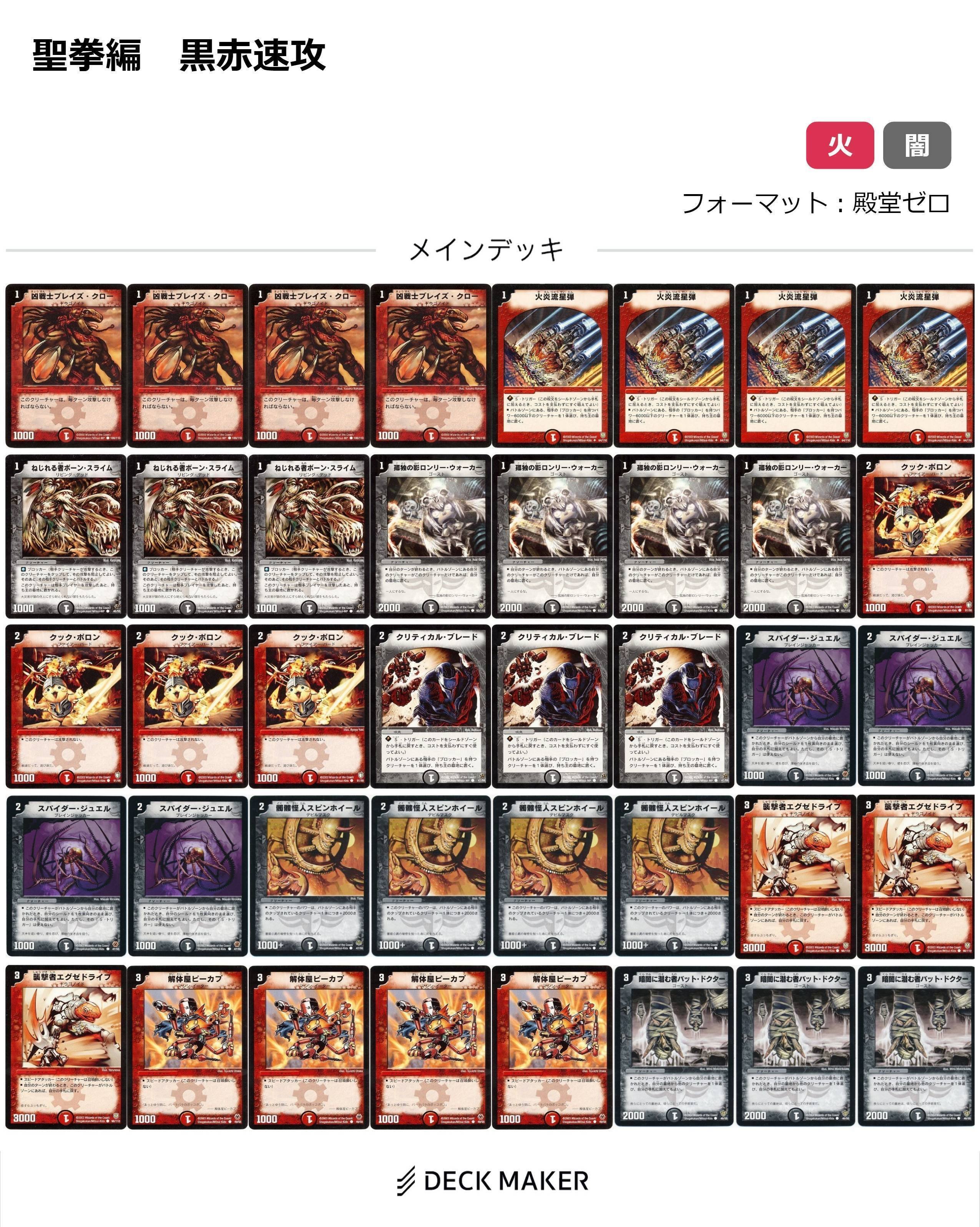 聖拳編・デッキまとめ『旧枠総合殿堂ルール』｜しきいのあかざわ