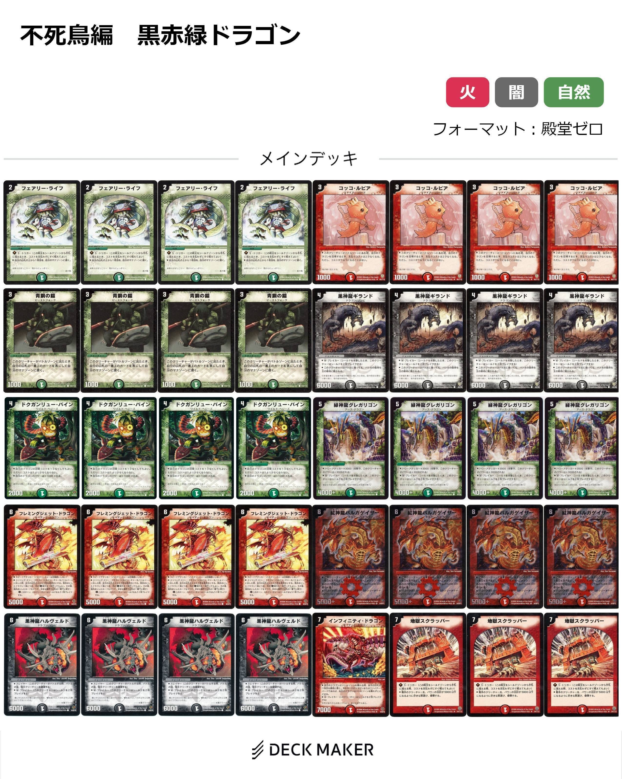 不死鳥編・デッキまとめ『旧枠総合殿堂ルール』｜しきいのあかざわ