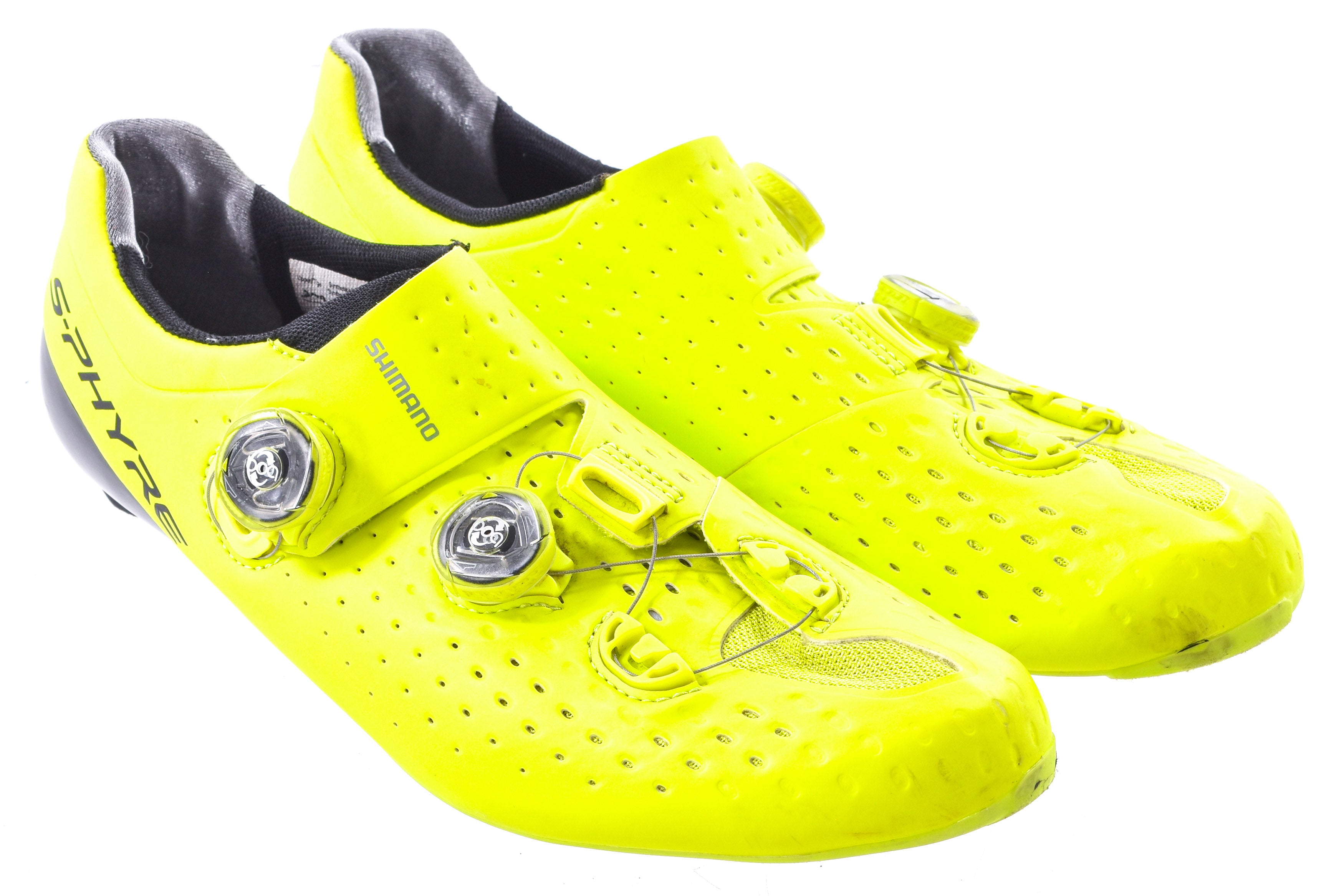 USED Shimano S-Phyre SH-RC900-S RC9Y Road Shoes EU45 US 10.5 Yellow Ca