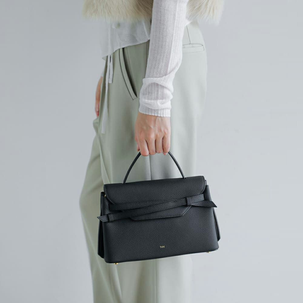 TOV トーヴ カウレザー シボ クロスリボン 2way ショルダー