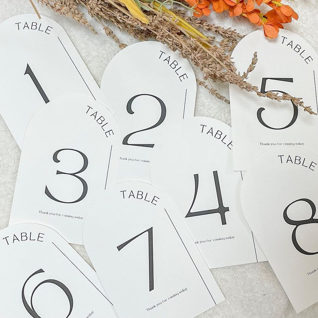花嫁DIY｜ペーパーアイテムの無料テンプレート集。テーブルナンバー