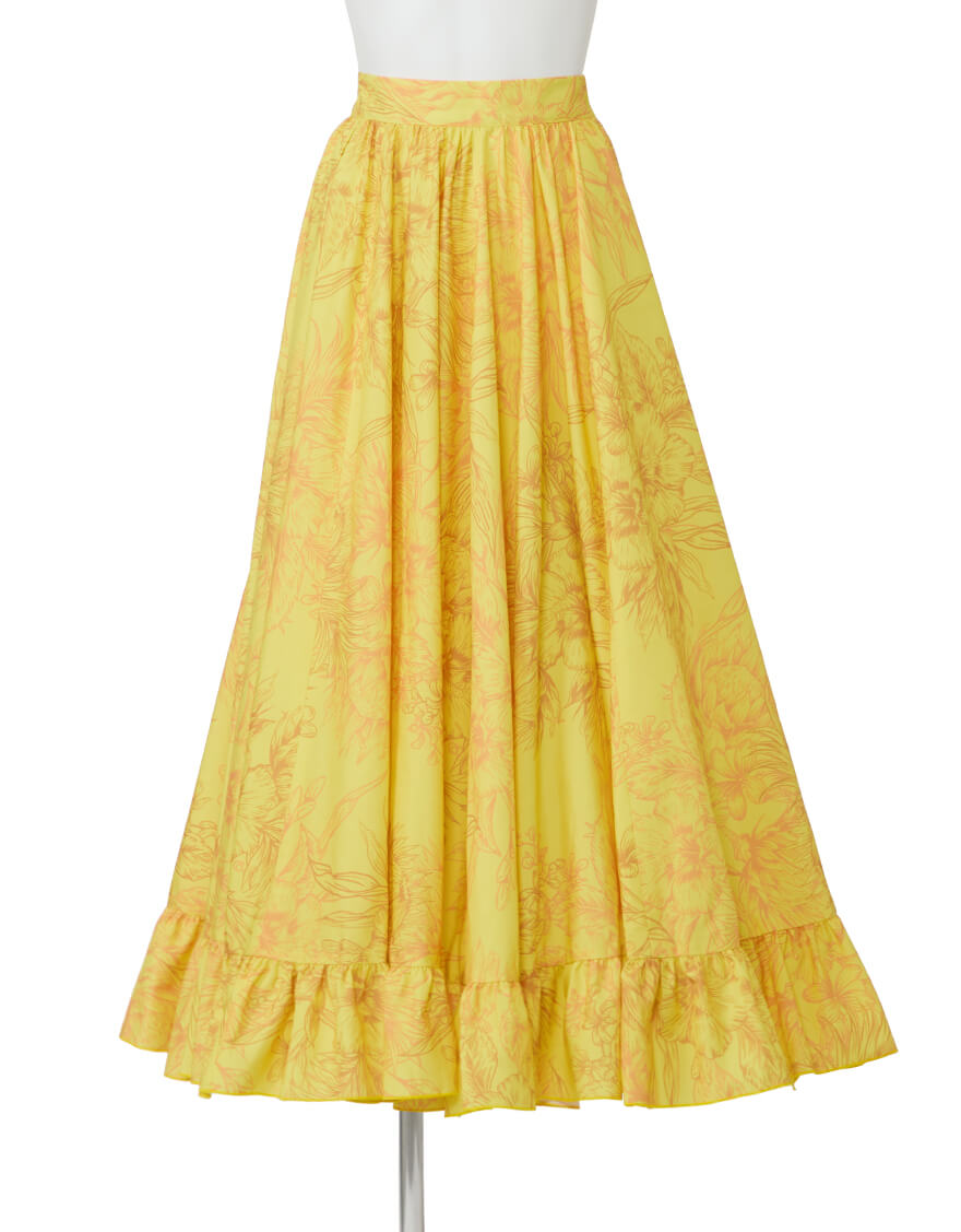 クラシカルフレアスカート（プロテア）イエロー – 【公式】フラダンス