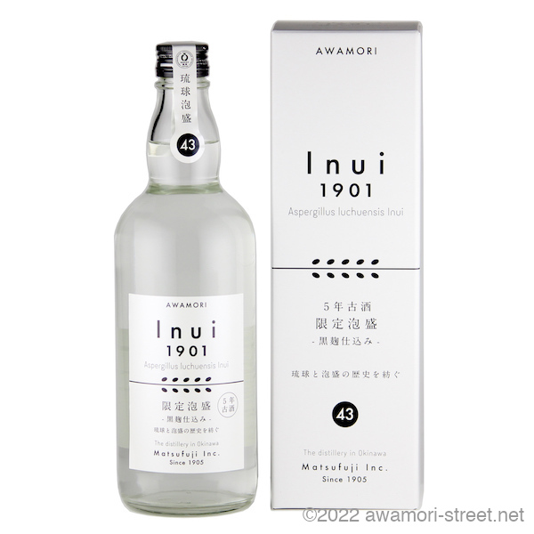 Inui 1901 5年古酒 43度,720ml / 崎山酒造廠 / 泡盛ストリート.net