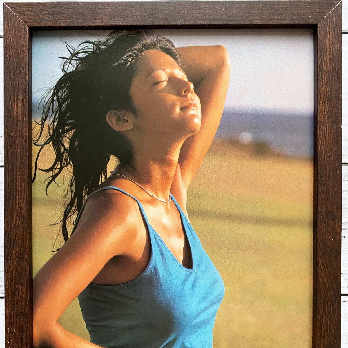 額装品◇アグネス・ラム /若い頃・グラビア/昭和レトロ ポスター風広告