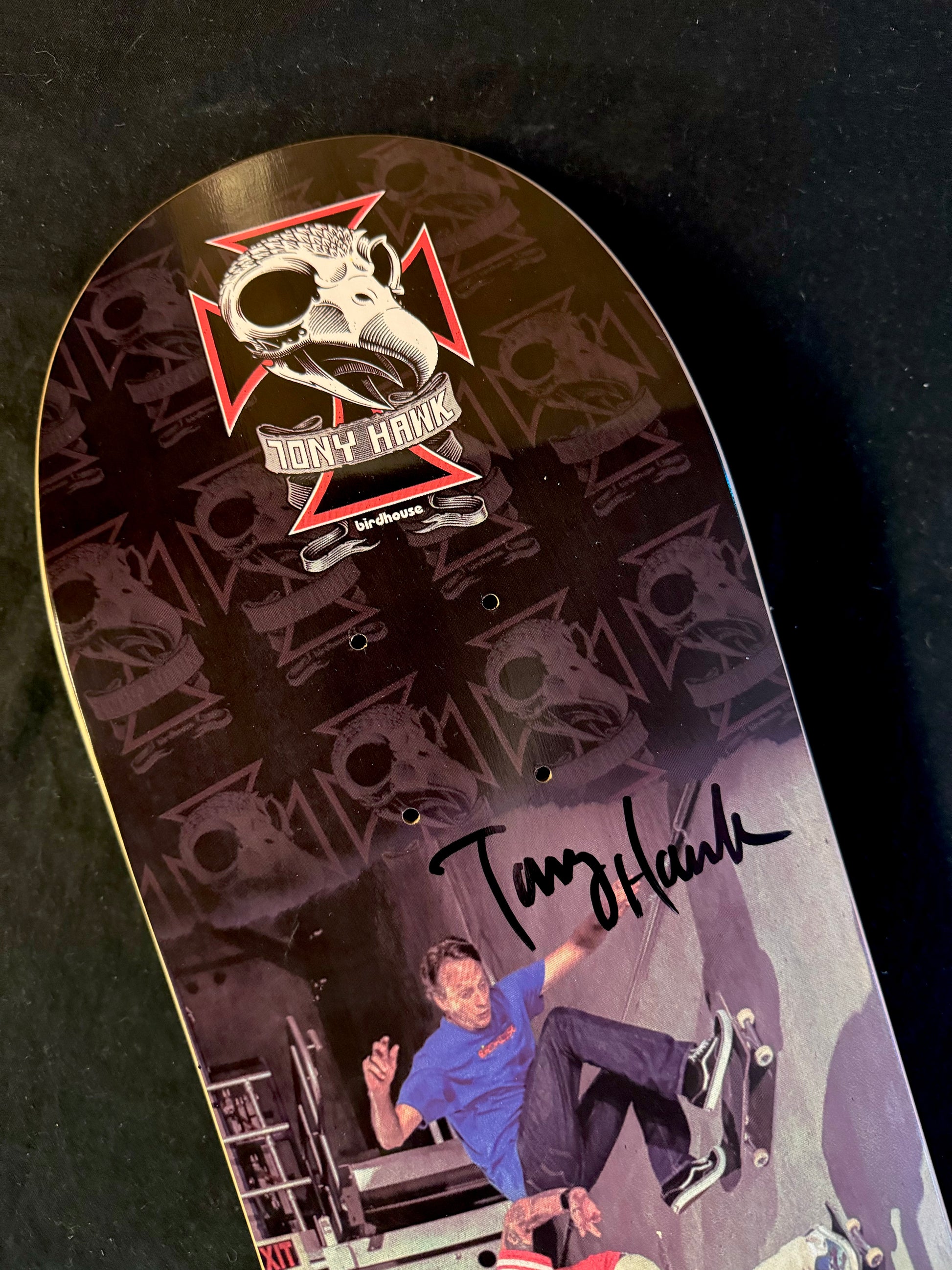 Signed Tony Hawk SteveO Double Wall Ride Autographed Skateboard
