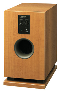 オンキヨー、MDFを全面に採用した木目カラーのサブウーファ
