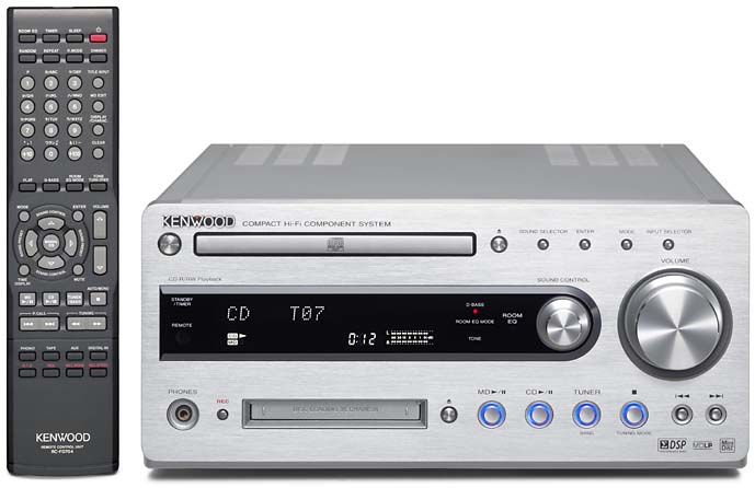 ケンウッド、自動音場補正機能搭載のCD/MDコンポ