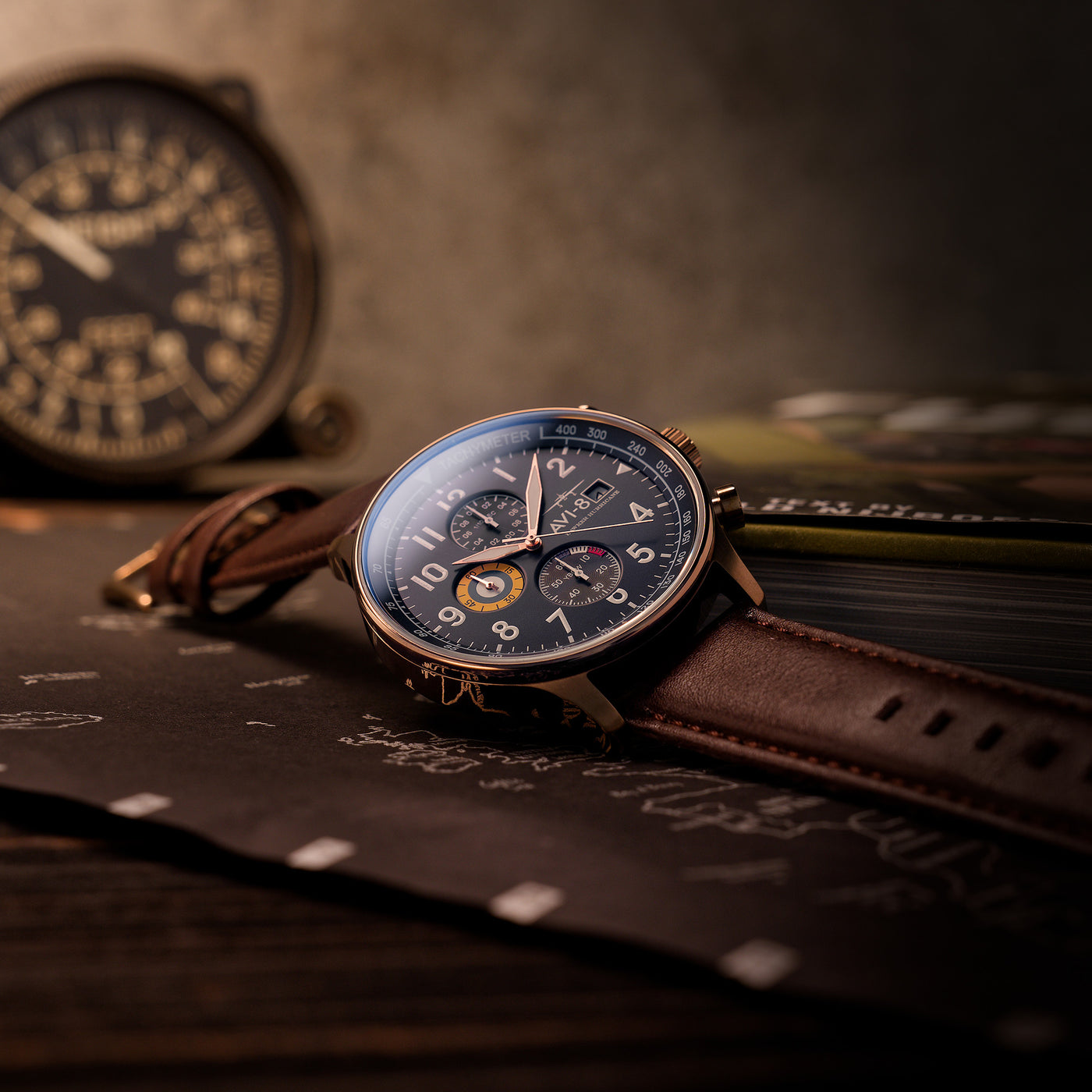 Admiral Blue | Hawker Hurricane Classic Chronograph – AVI-8 Timepieces