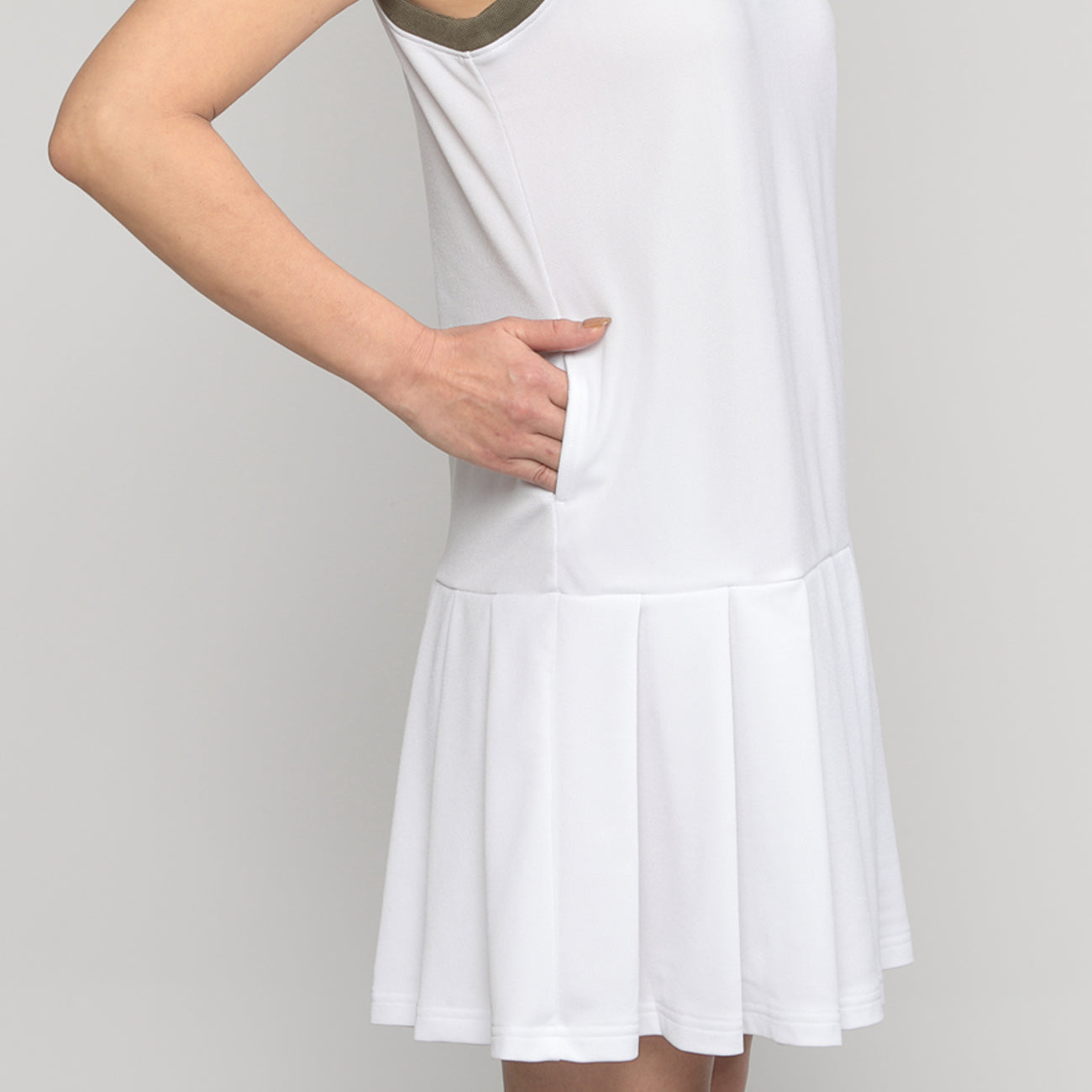 WOMEN NO SLEEVE POLO ONE PIECE〈ノースリーブポロワンピース_