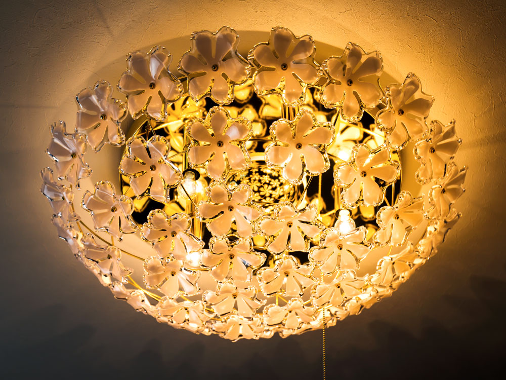 照明 シーリングライト 5灯 お花 の シャンデリア ブルーム ライト LED