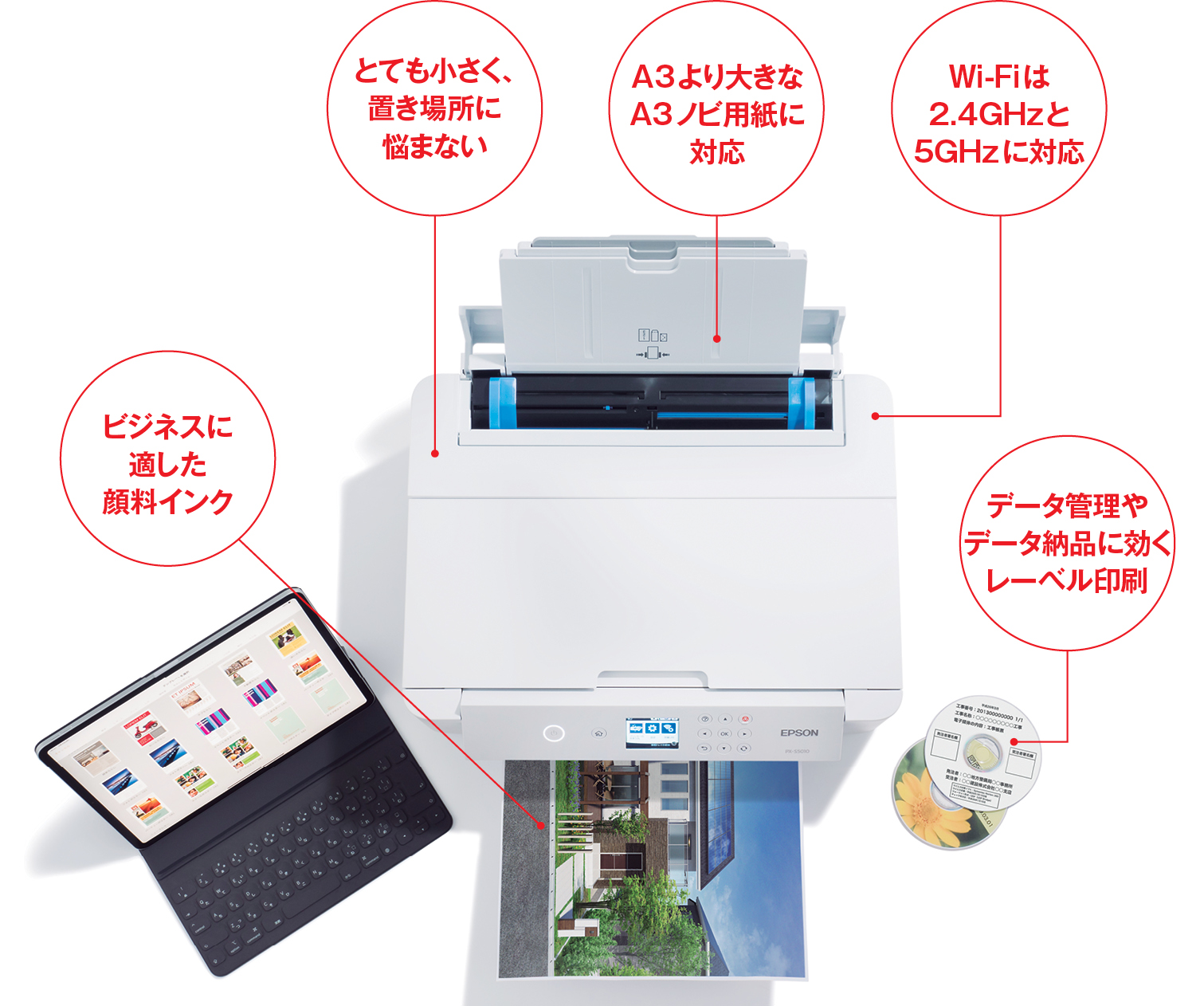 E-りんご：エプソン 顔料インク用インクジェットプリンタ「PX-S5010
