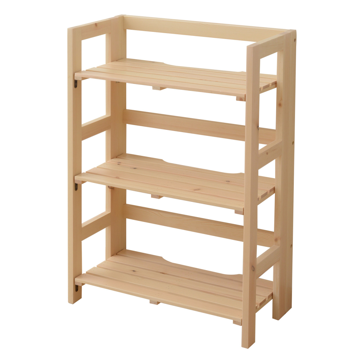 商品情報_天然木折りたたみラック（3段） | 山善の商品情報サイト