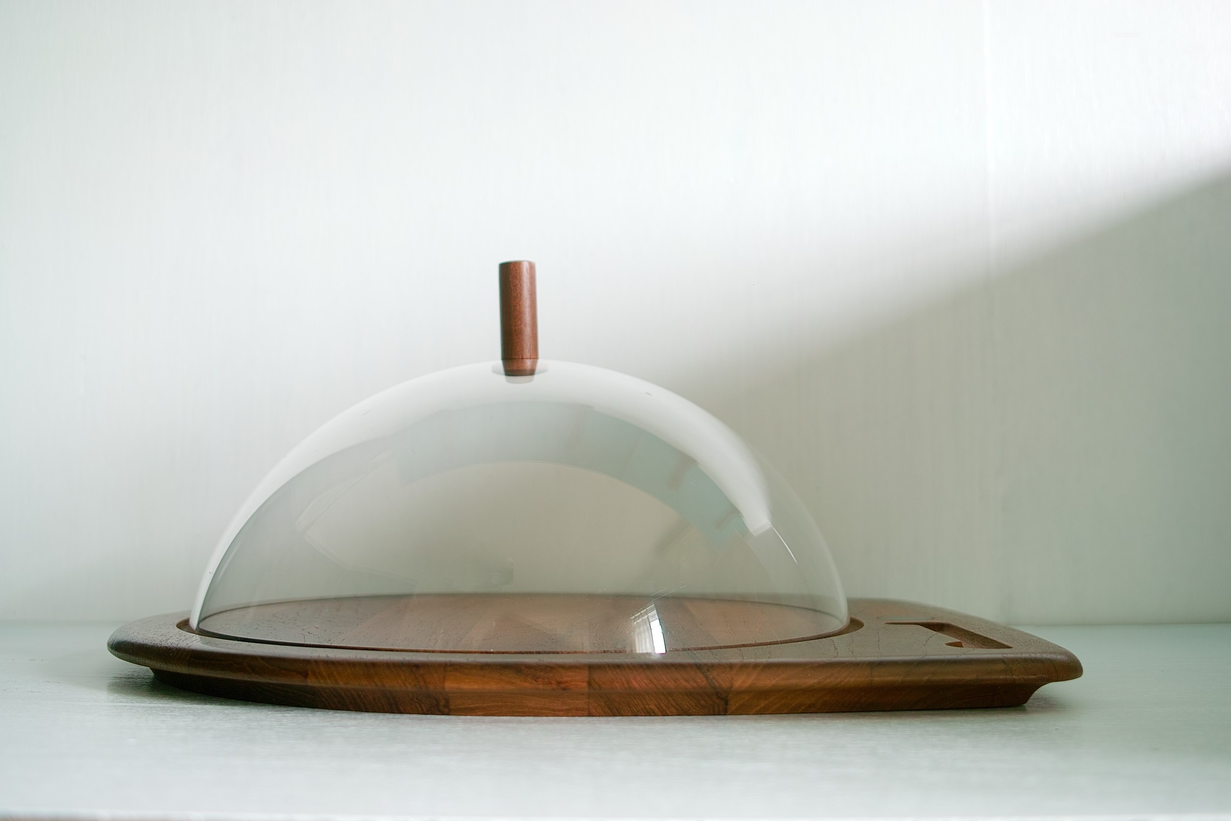 No.8068「デンマーク DIGSMED ケーキドーム：チーク 無垢集成材