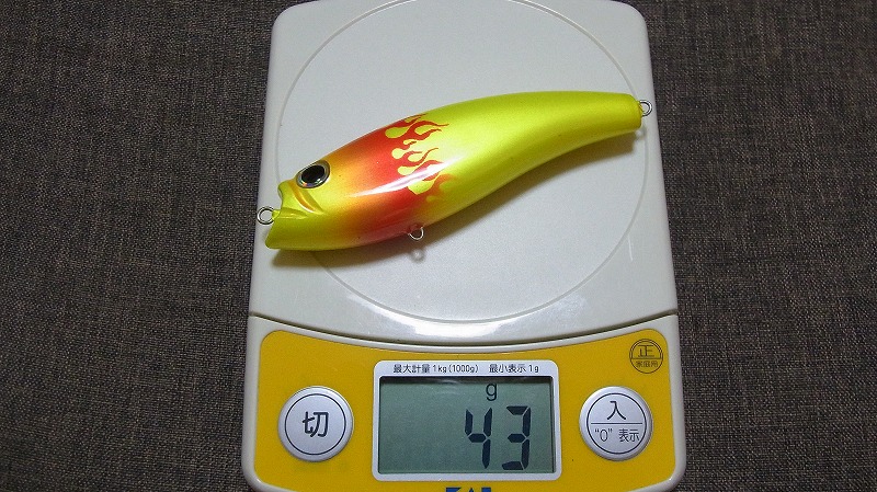 シーバス】ミラクルワークス ビリケン 12.5cm イエロー ファイヤー