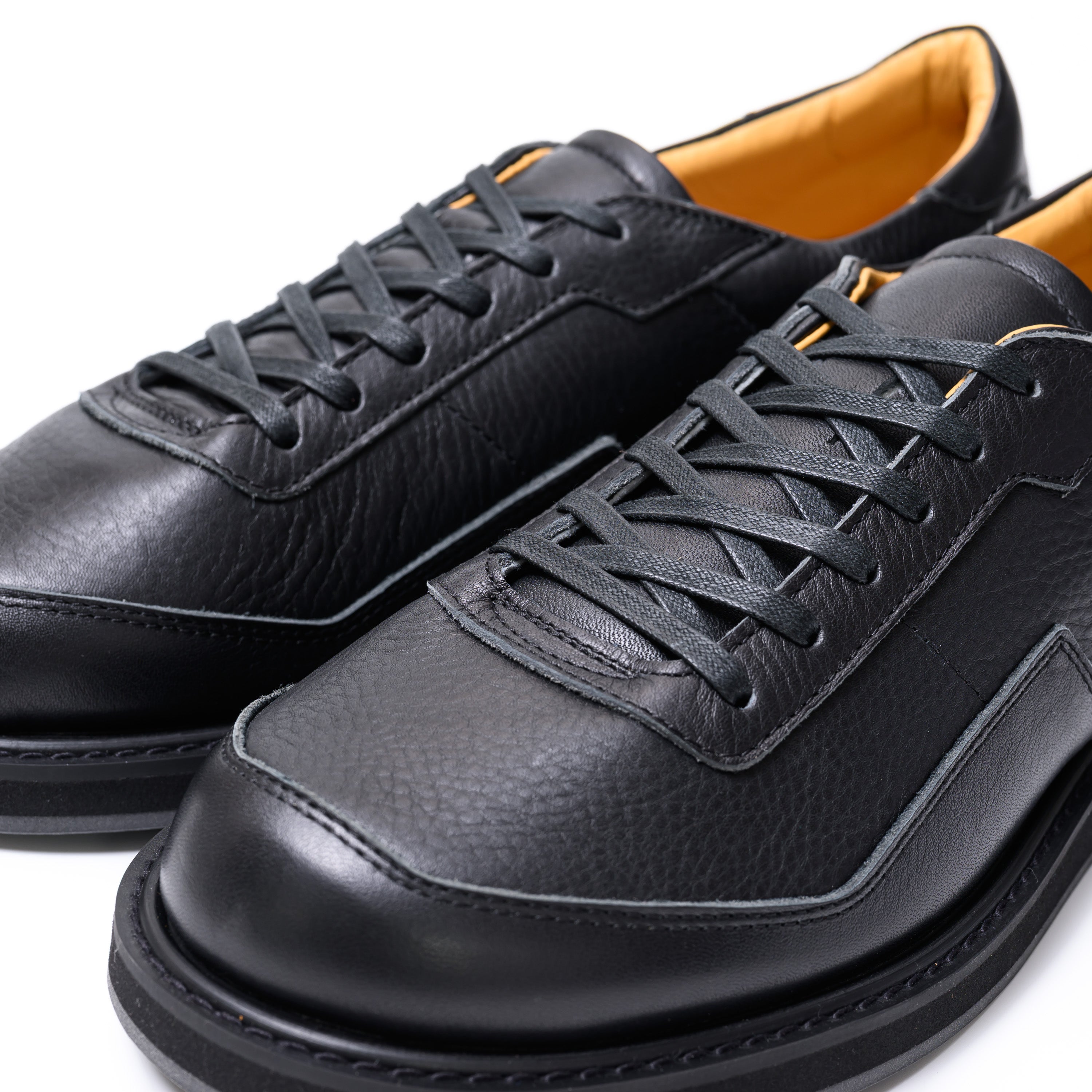 SHV3 MC-ブラック-ソール交換可能な幅広レトロランニングスニーカー