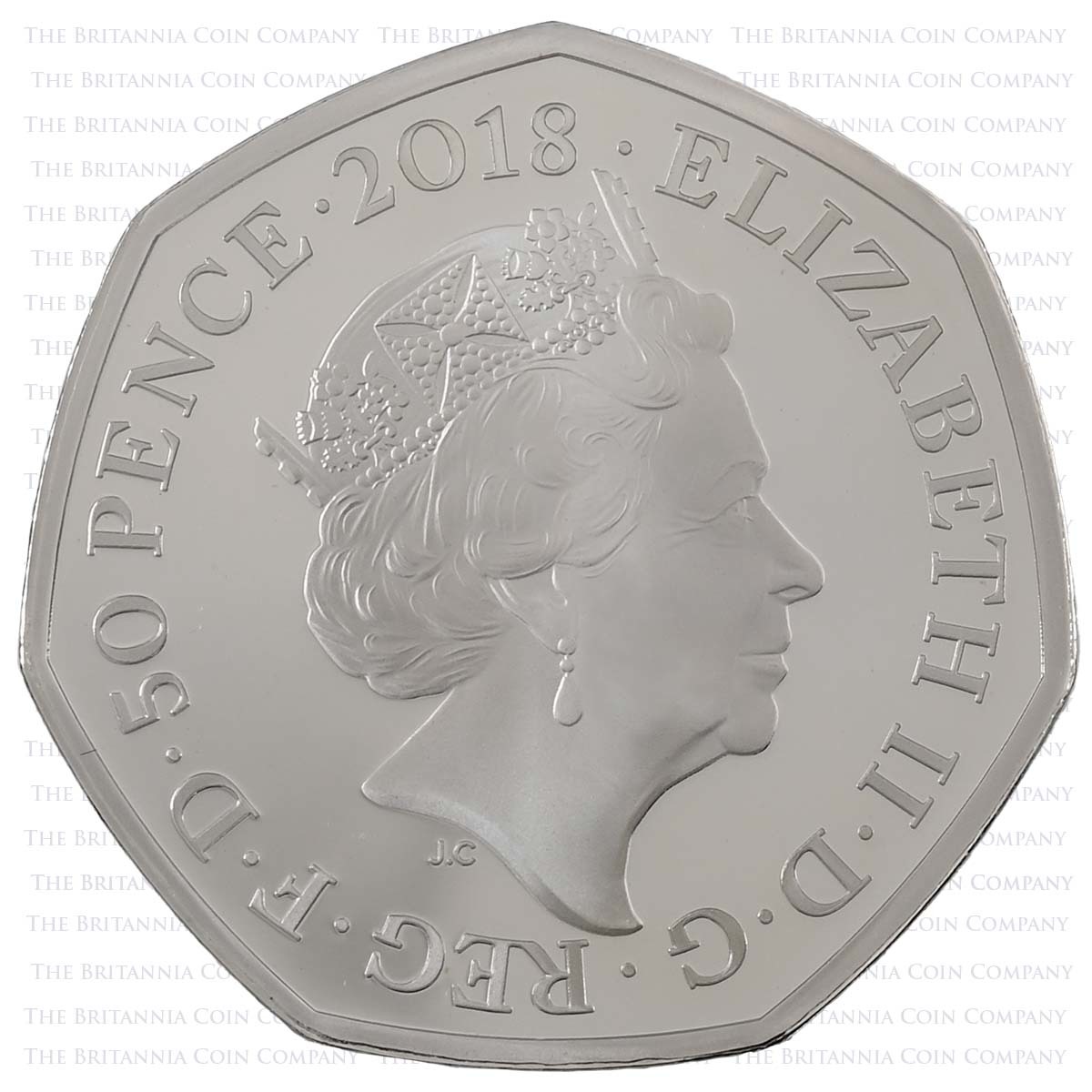 2018 Paddington at Buckingham Palace 50p : Coloured Silver Proof