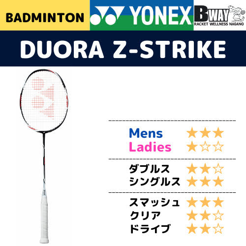 YONEX デュオラZ-ストライク（DUORA Z-STRIKE）DUO-ZS (フレームのみ