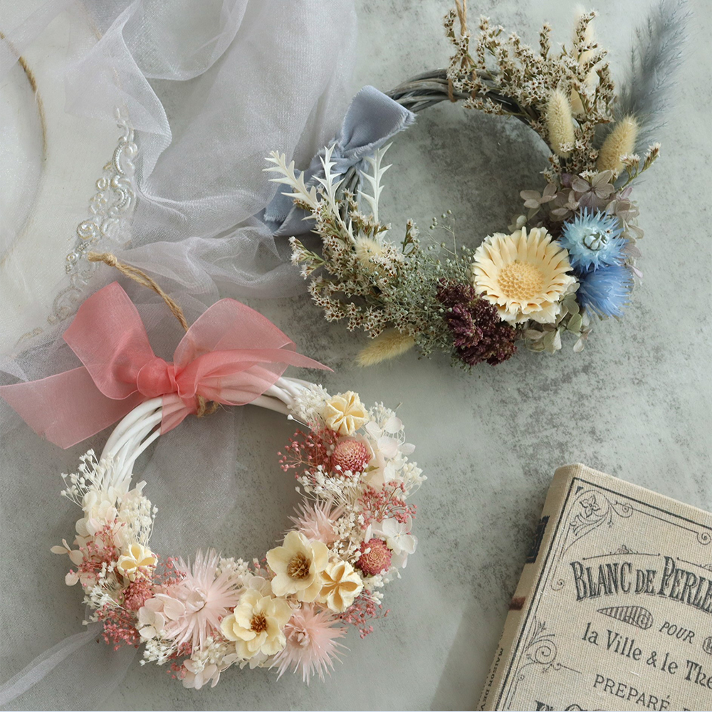 ドライフラワー ミニフラワーリース